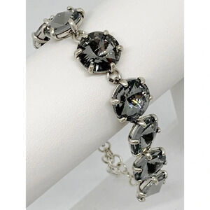 Stella & Dot Amelie Charcoal Crystal Bracelet